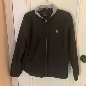 U.S. Polo Assn. black windbreaker jacket size M